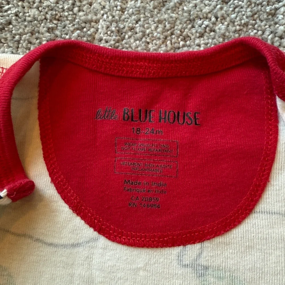 Little Blue House by Hatley- Union Suit, Holiday Lights Glow in The Dark 18-24M